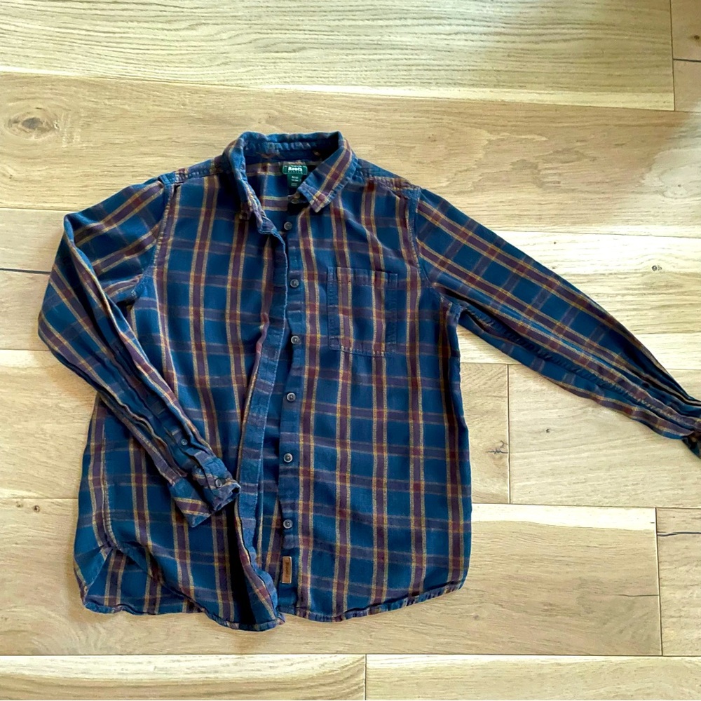 ROOTS Women’s Flannel Button Down 100% Cotton